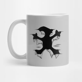 Tapir Silhouette Funny Torn Break Out Malayan Tapir Mug